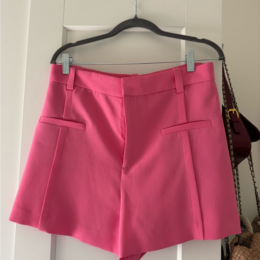 Zara Pink High Waist Tailored Shorts